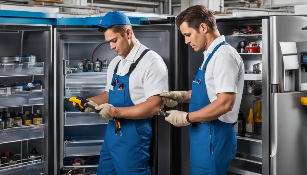 Skilled technicians diagnosing and repairing Sub-Zero appliances